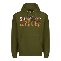 Army Green Sweather Weather Premium Hoodie - LillyAllenDesigns