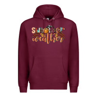 Burgundy Sweather Weather Premium Hoodie - LillyAllenDesigns