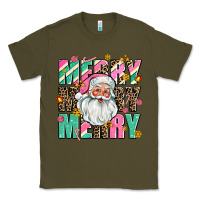Army Green merry merry merry Classic Tee - AdoDesignShop