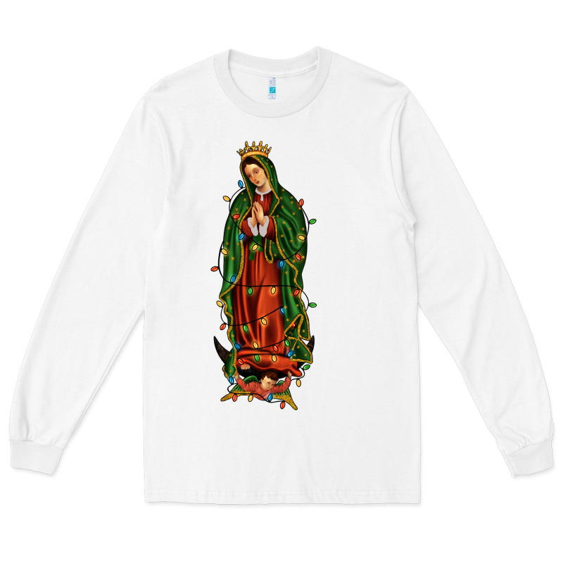 Christmas Our Lady Of Guadalupe Long Sleeve Tee by JahusDesignShop | Teevron
