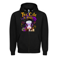 Black too cute to trick halloween baby calf Zipper Hoodie - Jasminsmagicworld
