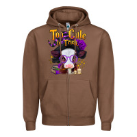 Chestnut too cute to trick halloween baby calf Zipper Hoodie - Jasminsmagicworld