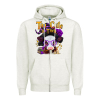 Oatmeal Heather too cute to trick halloween baby calf Zipper Hoodie - Jasminsmagicworld
