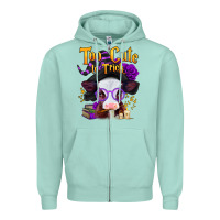 Seafoam too cute to trick halloween baby calf Zipper Hoodie - Jasminsmagicworld