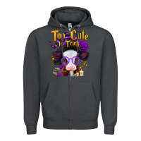 Smoke too cute to trick halloween baby calf Zipper Hoodie - Jasminsmagicworld