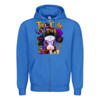 True Royal too cute to trick halloween baby calf Zipper Hoodie - Jasminsmagicworld