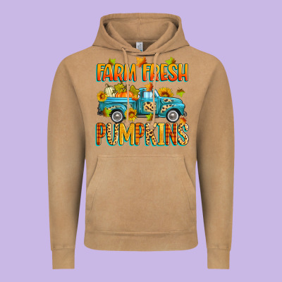 Farm Fresh Pumpkins Vintage Hoodie Designed By Zillion Design Studio