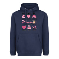 Navy funny valentines Heavyweight Hoodie - MaliasSmallBusiness