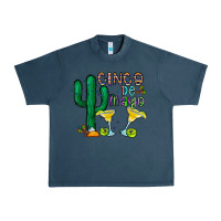 Midnight Navy cinco de mayo cactus Urban Heavy Tee - CowhideDigitalArt