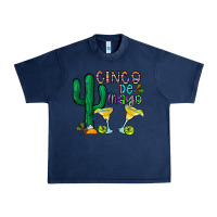 Navy cinco de mayo cactus Urban Heavy Tee - CowhideDigitalArt