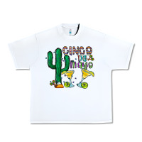 White cinco de mayo cactus Urban Heavy Tee - CowhideDigitalArt
