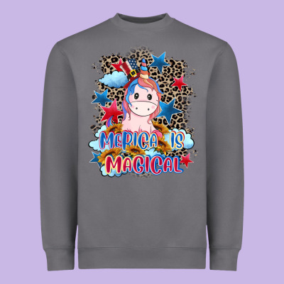 Merica Is Magical 4th Of July Heavyweight Sweatshirt Designed By Cowgirlartshop