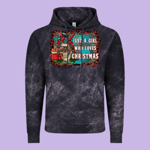 Just A Girl Who Loves Christmas Vintage Hoodie Designed By Ranaportraitstore