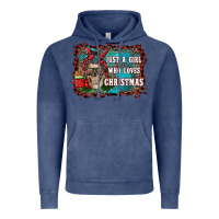 Vintage Denim just a girl who loves christmas Vintage Hoodie - RanaPortraitStore