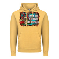 Vintage Mustard just a girl who loves christmas Vintage Hoodie - RanaPortraitStore