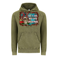 Vintage Olive just a girl who loves christmas Vintage Hoodie - RanaPortraitStore