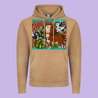 Hereford Cactus Tumbler Vintage Hoodie Designed By Jahusdesignshop