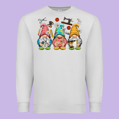 Crafter Gnomies Premium Sweatshirt Designed By Nancycooperartshop