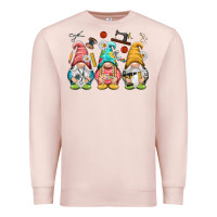 Pale Pink crafter gnomies Premium Sweatshirt - NancyCooperArtShop