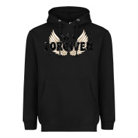 Black forgiven christian angel wings Heavyweight Hoodie - MaliasSmallBusiness