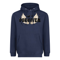 Navy forgiven christian angel wings Heavyweight Hoodie - MaliasSmallBusiness