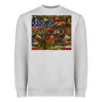 Heather Grey Hunting leopard USA flag tumbler 4th of july Heavyweight Sweatshirt - Neo Western