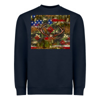 Navy Hunting leopard USA flag tumbler 4th of july Heavyweight Sweatshirt - Neo Western