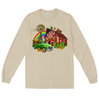 Mushroom barn st patricks with truck and shamrocks Long Sleeve Tee - AdoDesignShop