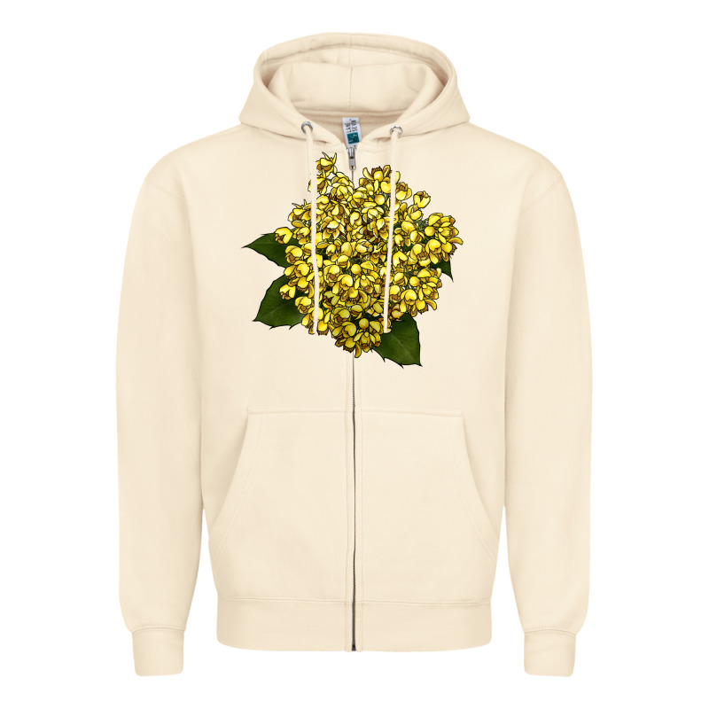 Oregon Grape Flower Illustrations Zipper Hoodie by LillyAllenDesigns | Teevron
