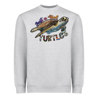 Heather Grey just a girl who loves turtles Heavyweight Sweatshirt - SublimationCraftShop
