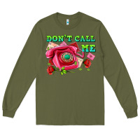 Army Green dont call me with pink phone and letters Long Sleeve Tee - AdoDesignShop