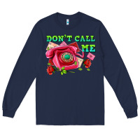 Navy dont call me with pink phone and letters Long Sleeve Tee - AdoDesignShop