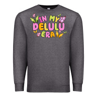 Charcoal Heather in my delulu era Premium Sweatshirt - MaliasSmallBusiness