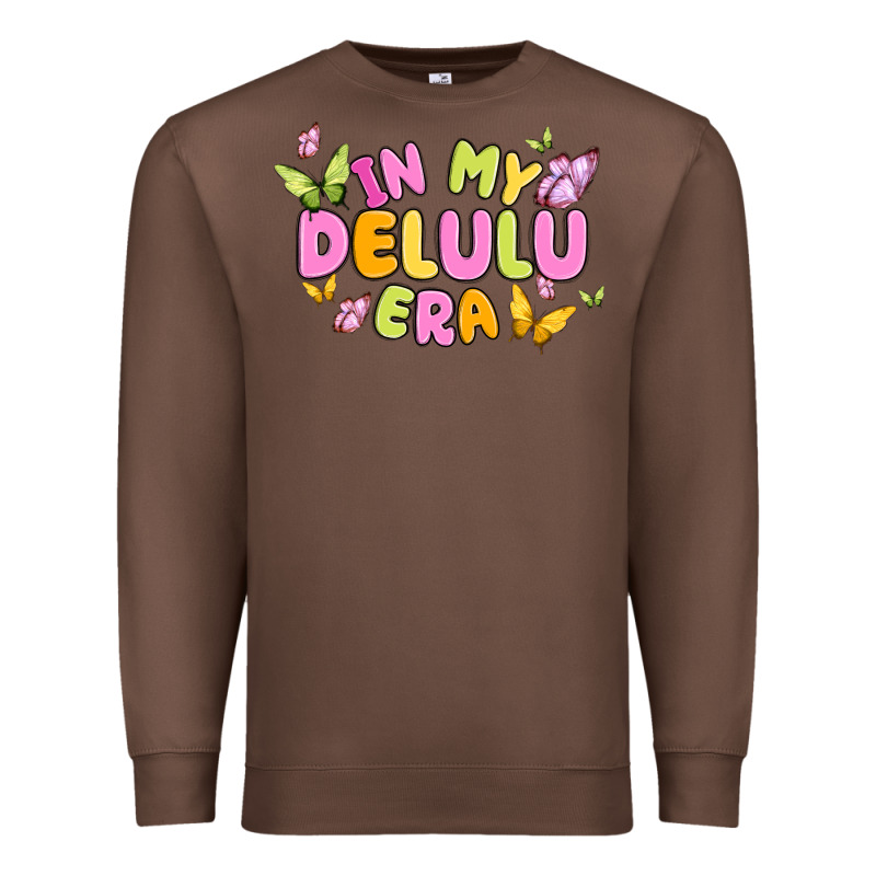 In My Delulu Era Premium Sweatshirt by MaliasSmallBusiness | Teevron