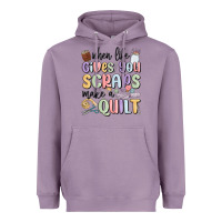 Lavender when life gives you scraps make a quilt Heavyweight Hoodie - MaliasSmallBusiness