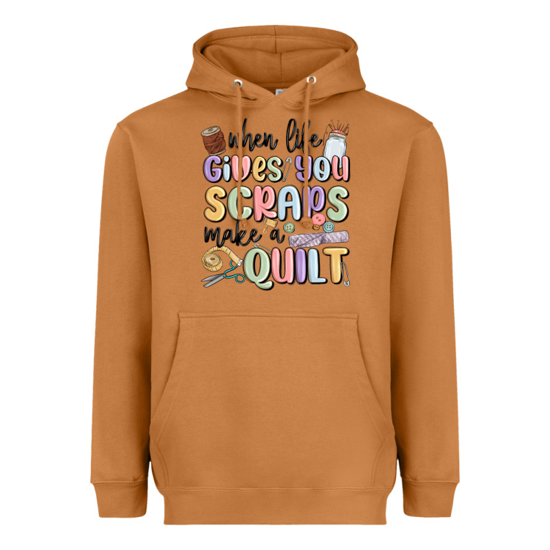When Life Gives You Scraps Make A Quilt Heavyweight Hoodie by MaliasSmallBusiness | Teevron