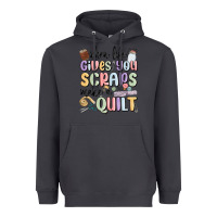 Smoke when life gives you scraps make a quilt Heavyweight Hoodie - MaliasSmallBusiness