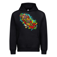 Black Mexico Map with Leopard and Sunflowers Urban Hoodie - texasbilliewilder