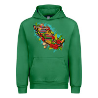Emerald Mexico Map with Leopard and Sunflowers Urban Hoodie - texasbilliewilder