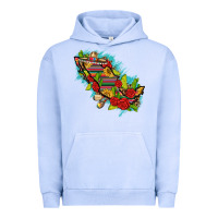 Pigment Grape Ice Mexico Map with Leopard and Sunflowers Urban Hoodie - texasbilliewilder
