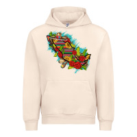 Sandshell Mexico Map with Leopard and Sunflowers Urban Hoodie - texasbilliewilder