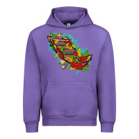 Tulip Mexico Map with Leopard and Sunflowers Urban Hoodie - texasbilliewilder