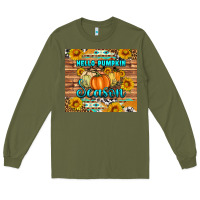 Army Green hello pumpkin season tumbler Long Sleeve Tee - Artiststas