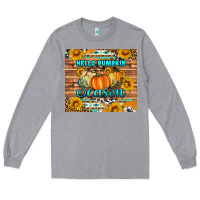 Heather Grey hello pumpkin season tumbler Long Sleeve Tee - Artiststas