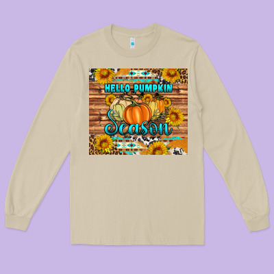 Hello Pumpkin Season Tumbler Long Sleeve Tee Designed By Artiststas
