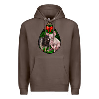 Coffee christmas pig Premium Hoodie - LillyAllenDesigns