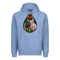 Colony Blue christmas pig Premium Hoodie - LillyAllenDesigns