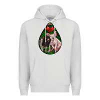 Dove Grey christmas pig Premium Hoodie - LillyAllenDesigns
