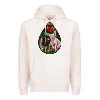 Pale Pink christmas pig Premium Hoodie - LillyAllenDesigns