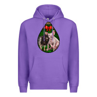Purple christmas pig Premium Hoodie - LillyAllenDesigns